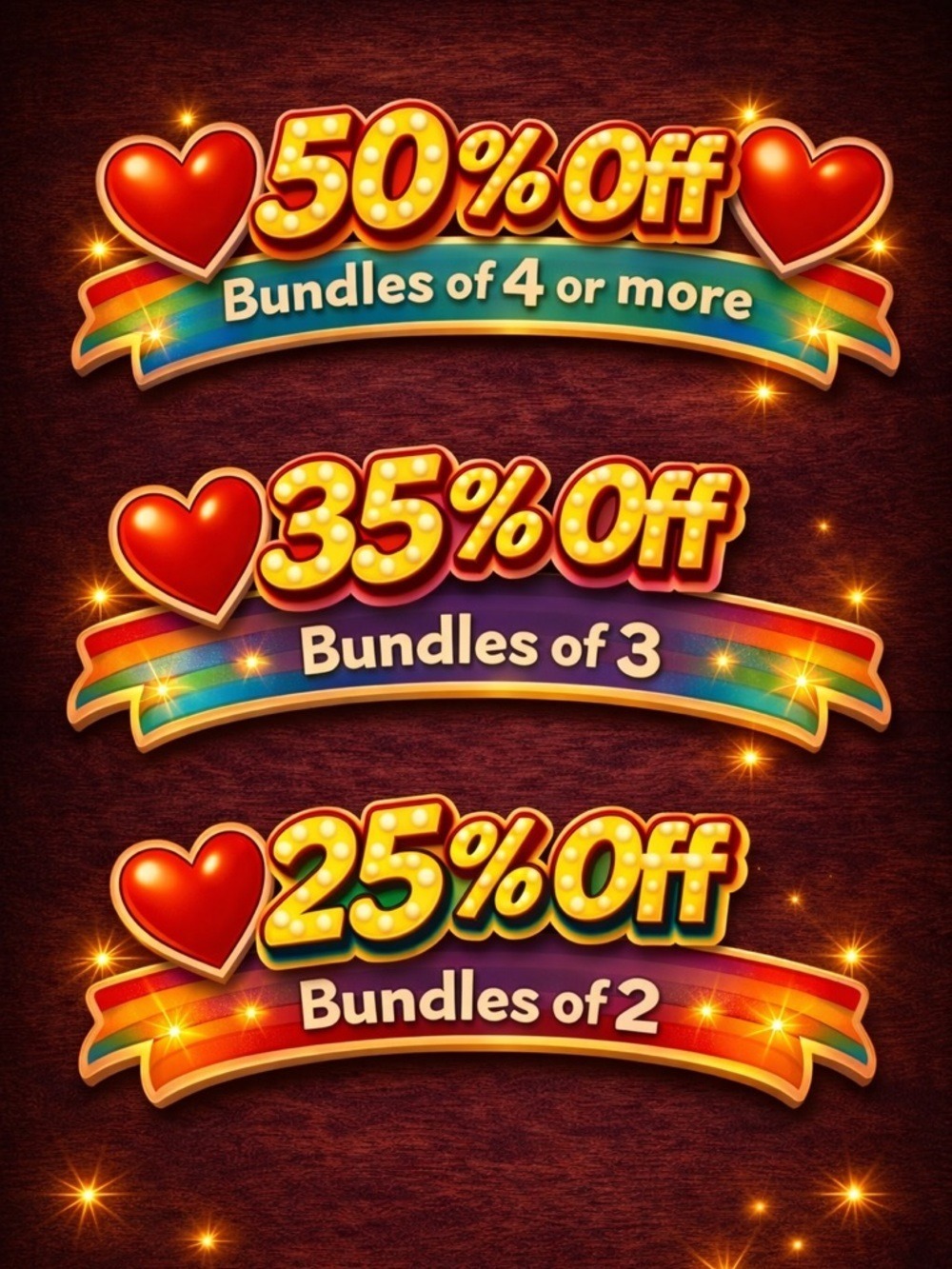 SAVE UP TO 50% OFF WITH BUNDLES